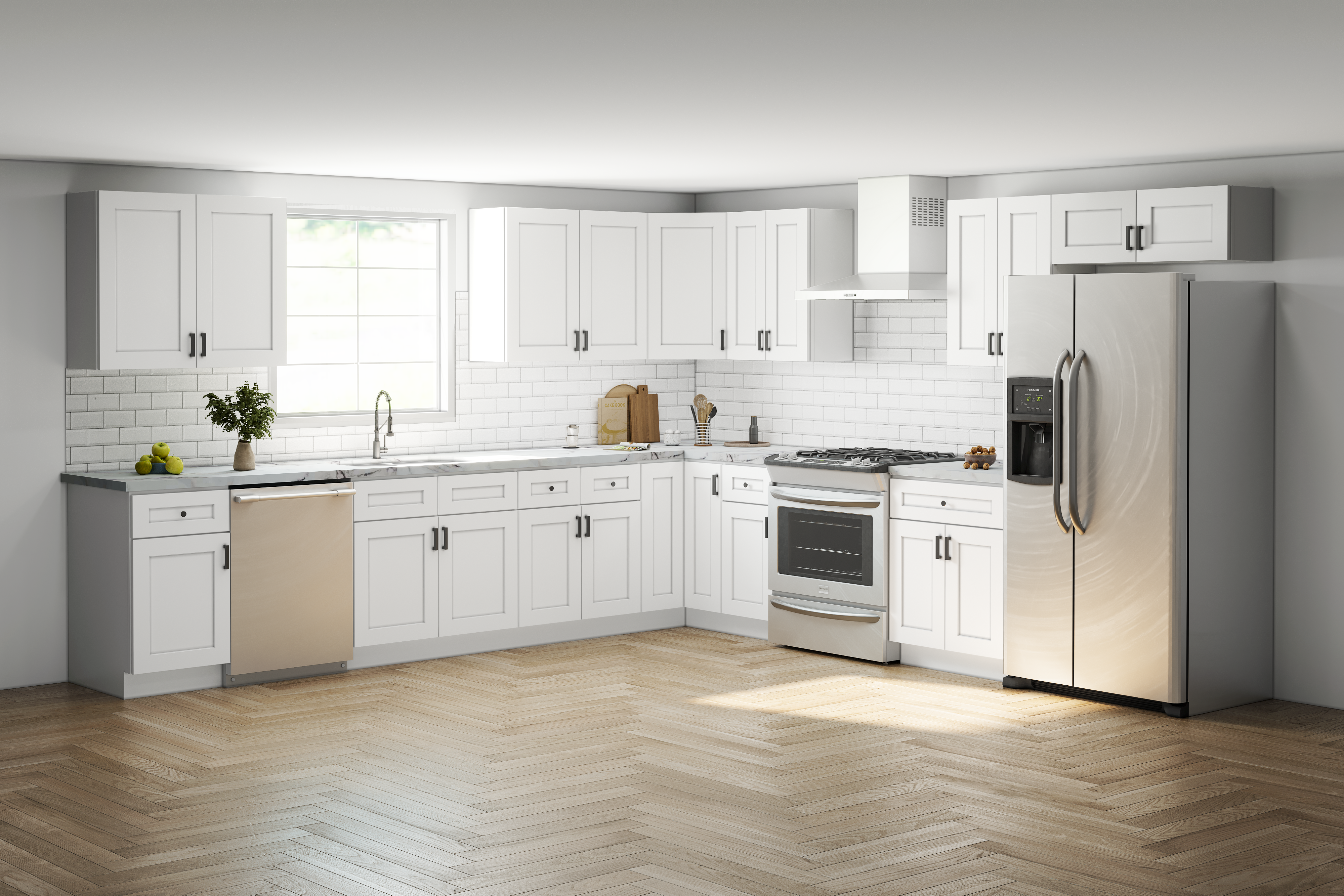 12 X 12 J&K White Shaker Kitchen